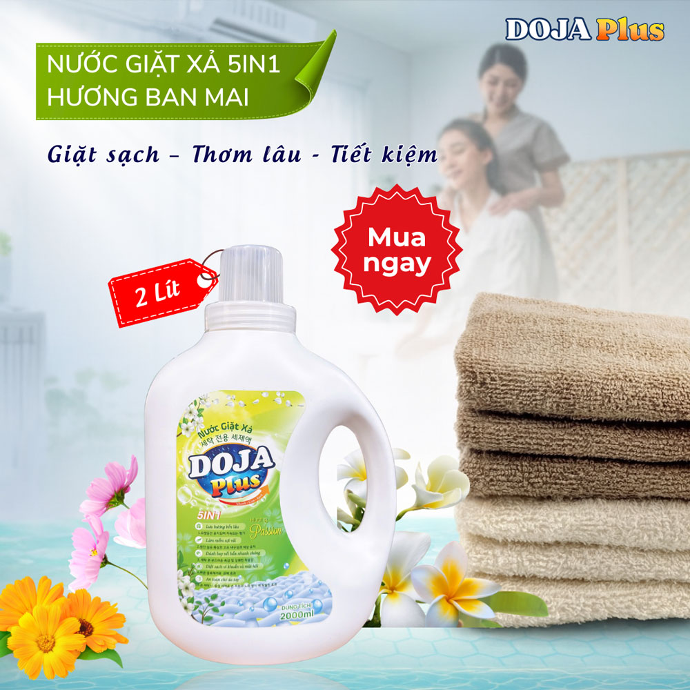 Nước giặt xả uy tín can 2L
