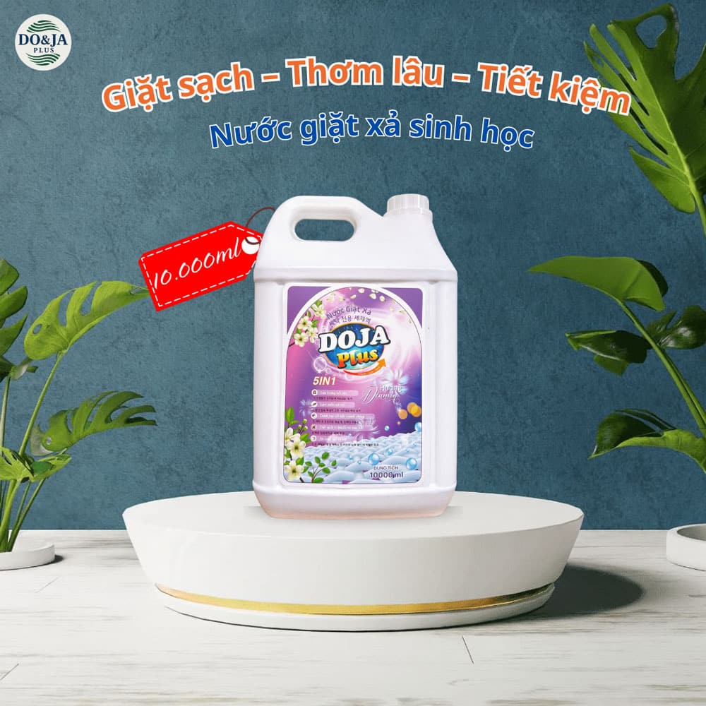 Nước giặt xả DoJa Plus 10L siêu tiết kiệm, lưu hương và làm sạch nhanh chóng