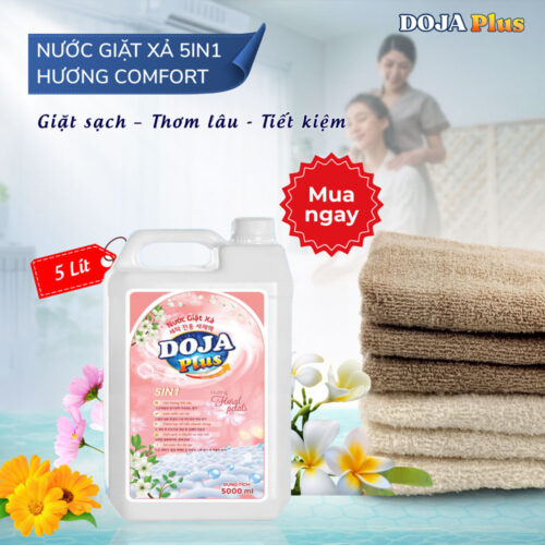 Nước giặt xả doja can 5L tiết kiệm