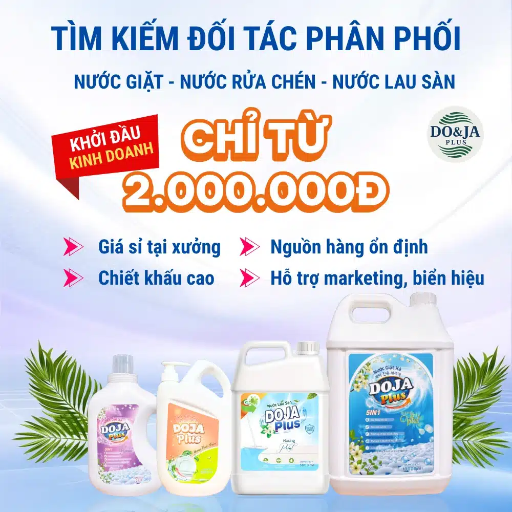 Tuyển nhà phân phối nước giặt DoJa Plus chỉ từ 2 triệu