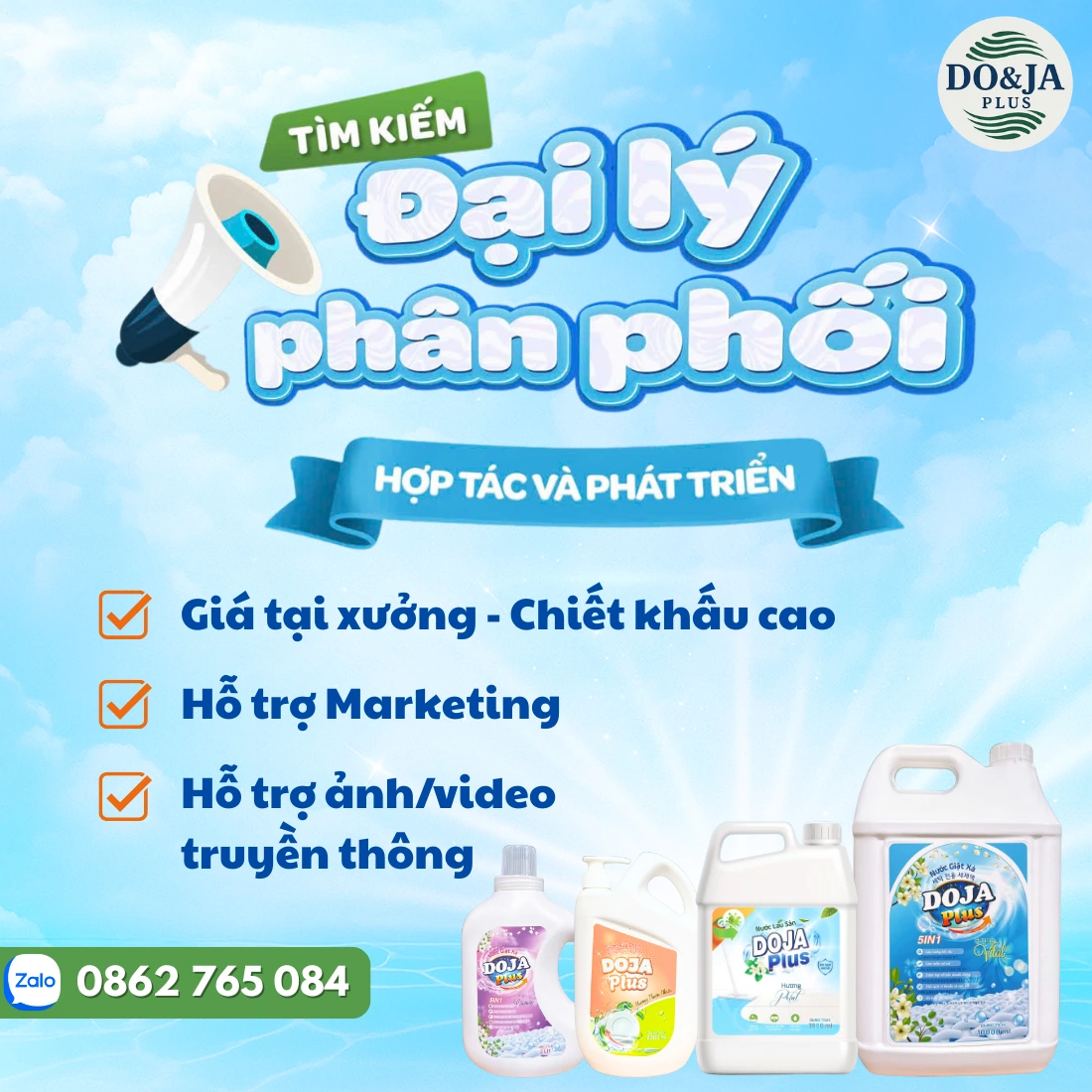 Trở thành đại lý nhà phân phối nước giặt doja plus